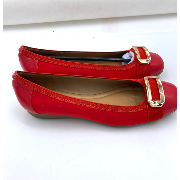 Comfortview Women's The London‎ Flat Hot Red Size 9.5W New/Box - Picture 12 of 13